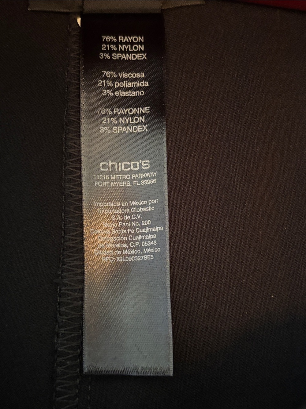 Chico's So Slimming ankle pants w/ tassel & beaded hem - size US M/8 (Chico’s 1) - Picture 8 of 9